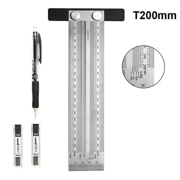 Ultra Precision Marking Rulers Square T Type Woodworking Scriber Measuring Tool 